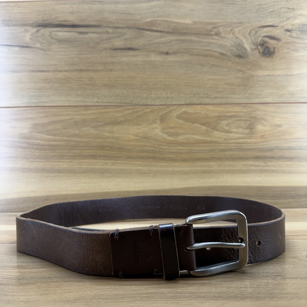 Fossil Mens Belt Size 34 Brown Leather Casual